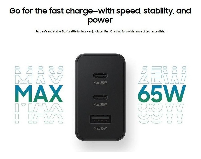 CARGADOR SAMSUNG 65WATTS ORIGINAL PARA GALAXY S23 FE (2023) - 2