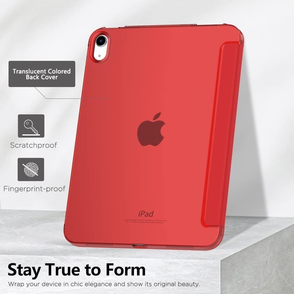 CASE IPAD 10MA GEN 2022 A2696 A2757 MOKO 10.9" SMART RED - 5
