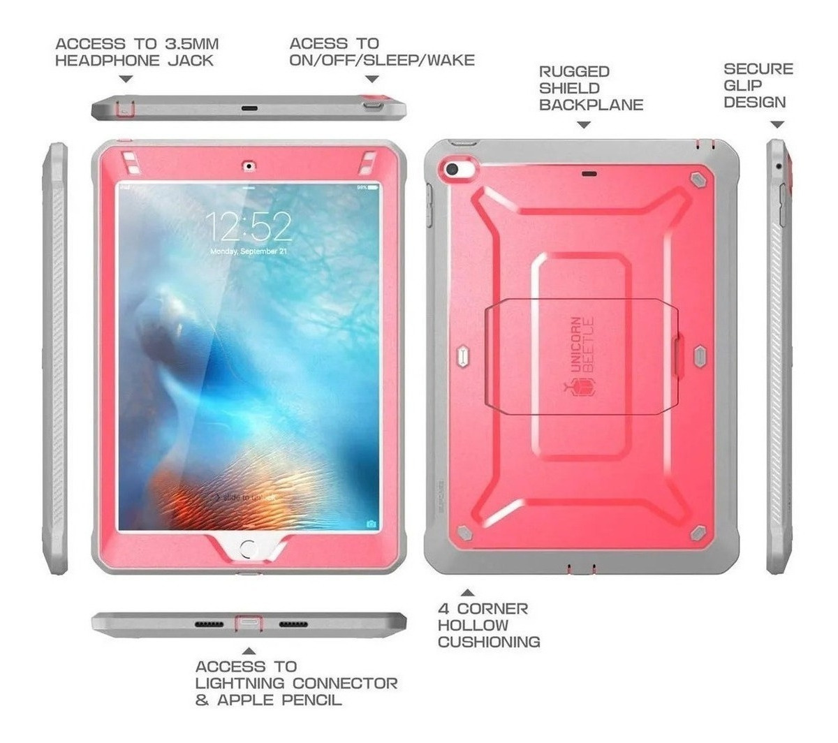 CASE IPAD MINI 5 A2124 A2133 PK SUPCASE PROTECTOR 360° - 5