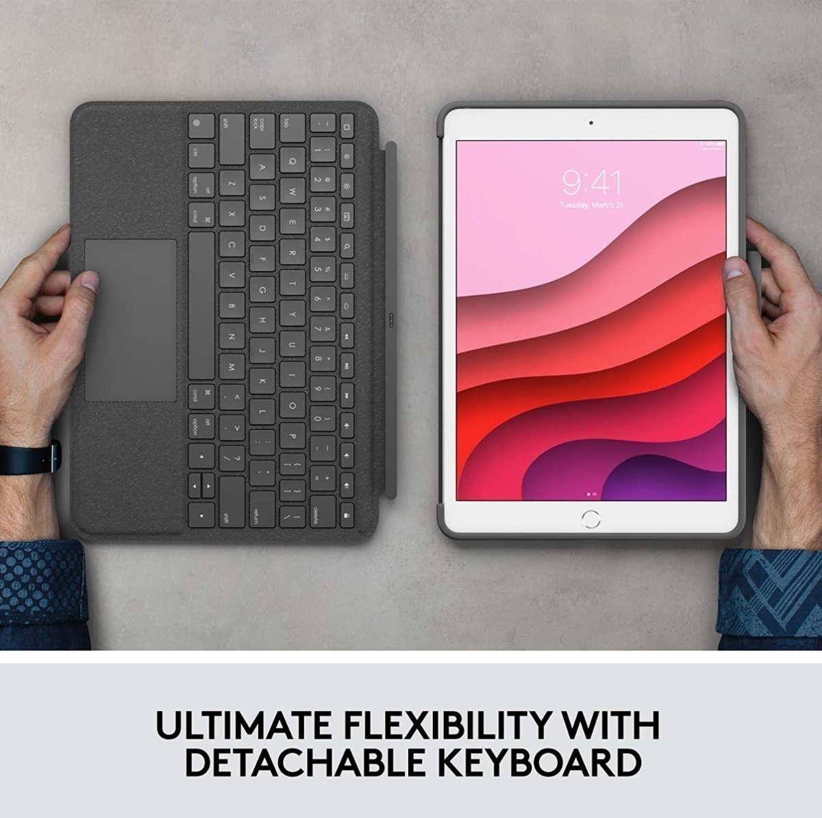 TECLADO LOGITECH COMBO TOUCH IPAD 10.2 9GEN A2602 A2604 - 5