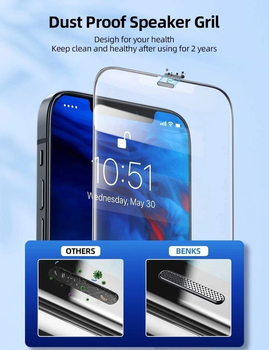 MICA BENKS GLASS MATE PROTECTOR IPHONE 12 PRO MAX 6.7 - 3