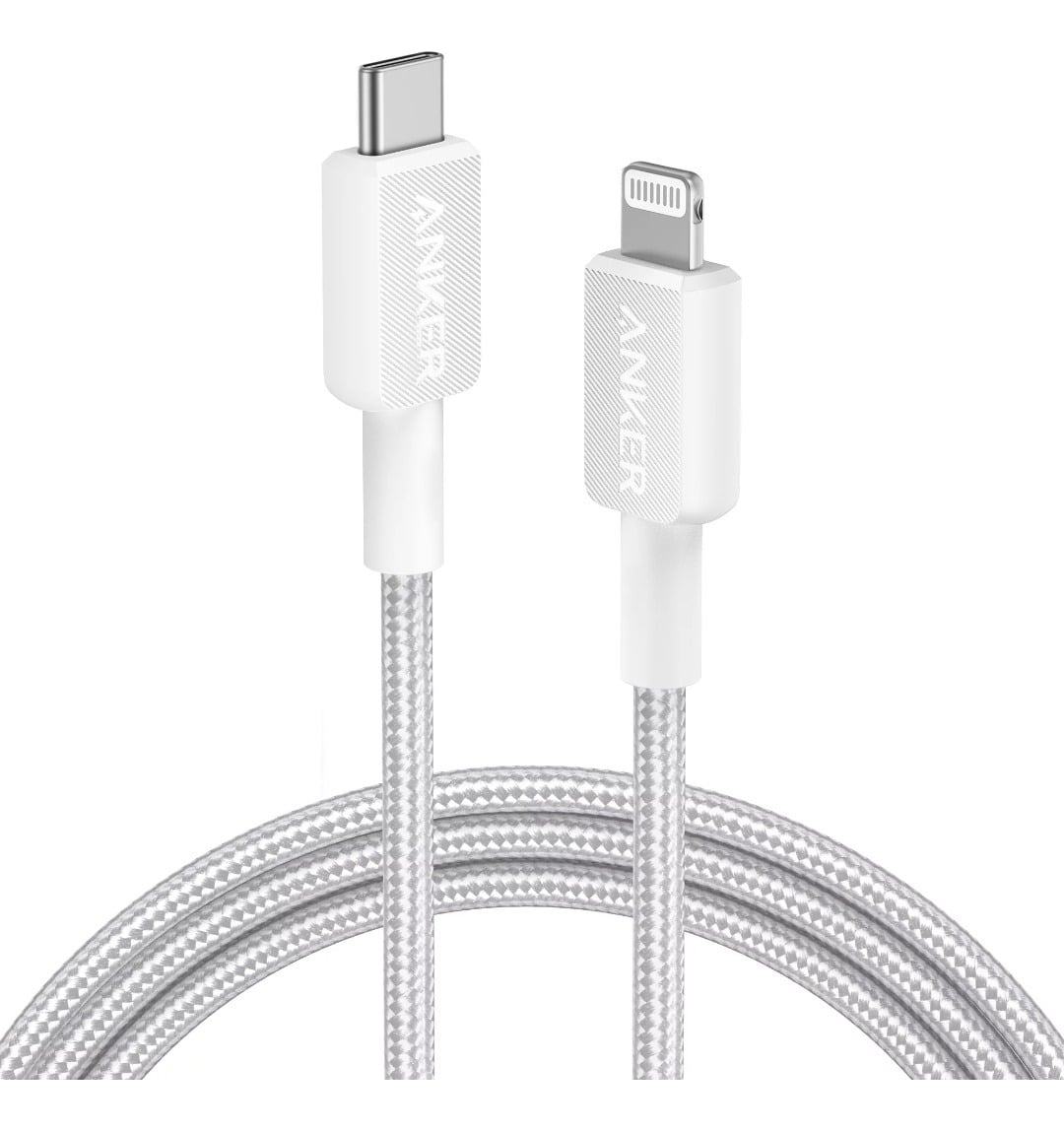 CABLE ANKER 322 NYLON USB-C MFI PARA IPHONE IPAD 1.8M BLANCO - 1