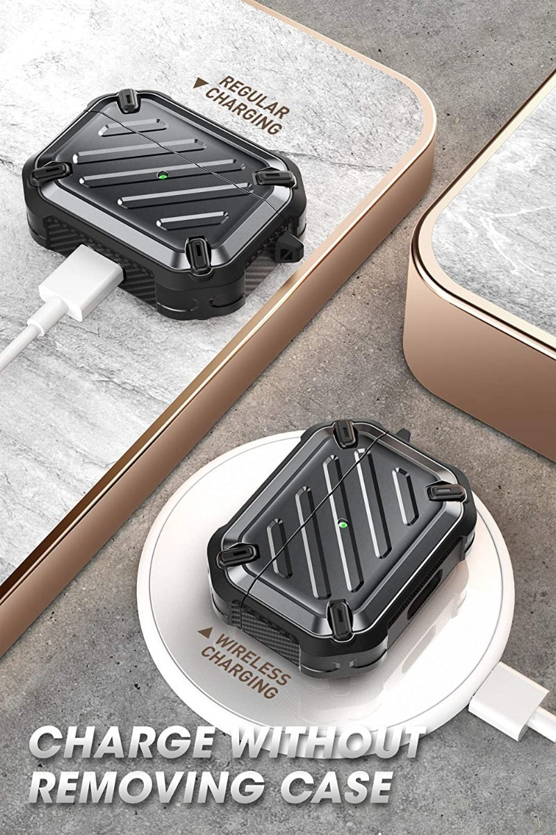 CASE 360 PARA AIRPODS SUPCASE PRO 1RA GEN 2019 CON GANCHO - 4