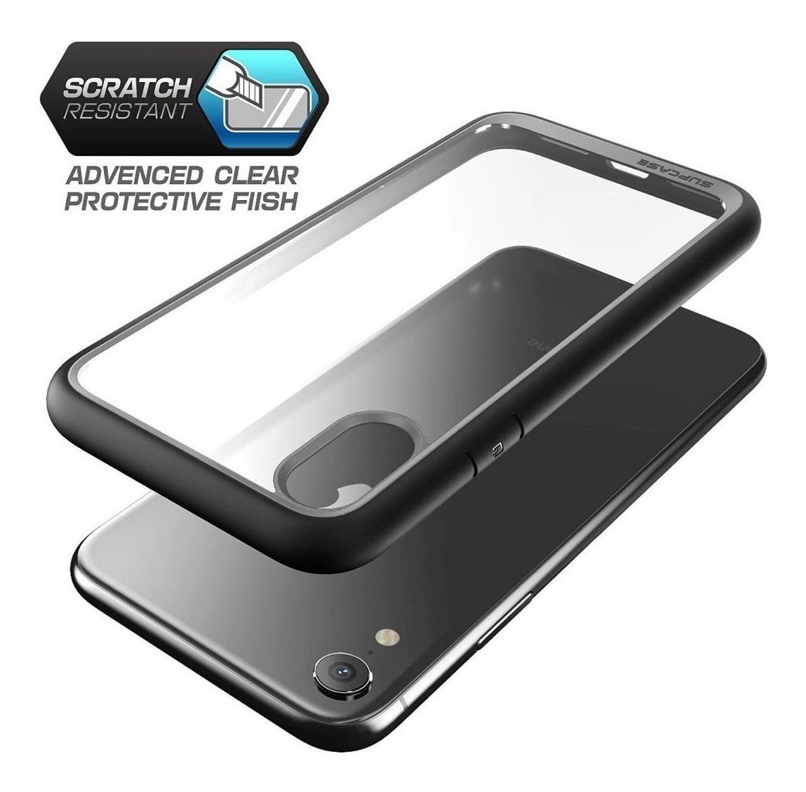 Suncase Custodia In Vera Pelle Con Linguetta Per IPhone XR (6,1") – Colore Marrone Antique – Fatta A Mano + Cover In Silicone Inclusa