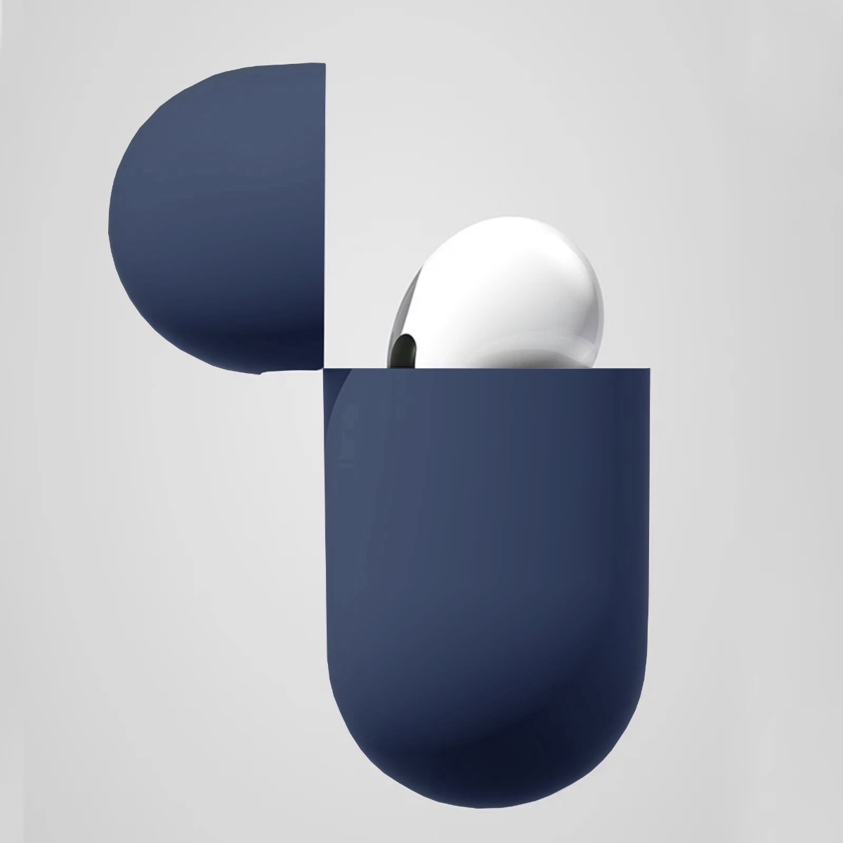 CASE BENKS AIRPODS 3RA GEN 2021 SILICONA MATE NAVY - 2