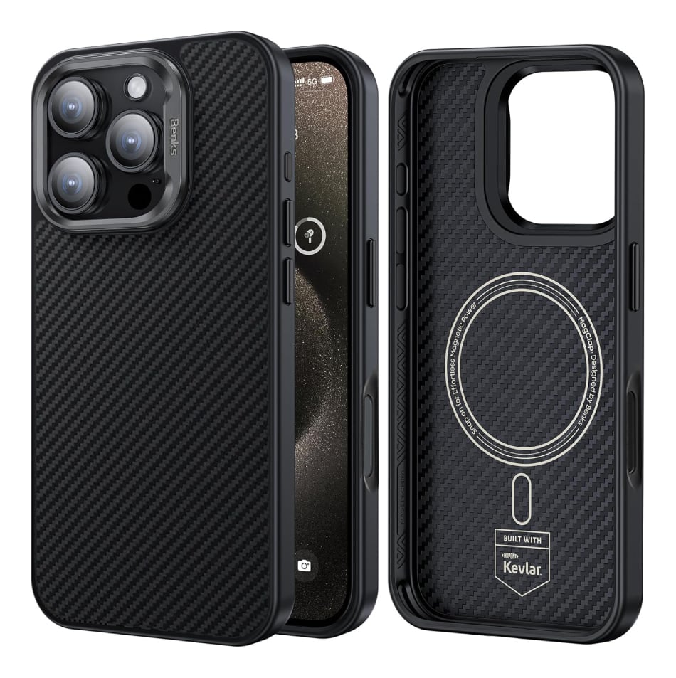 CASE IPHONE 16 PRO BENKS  ARMOR PRO KEVLAR (MAG) 6.3 - 1