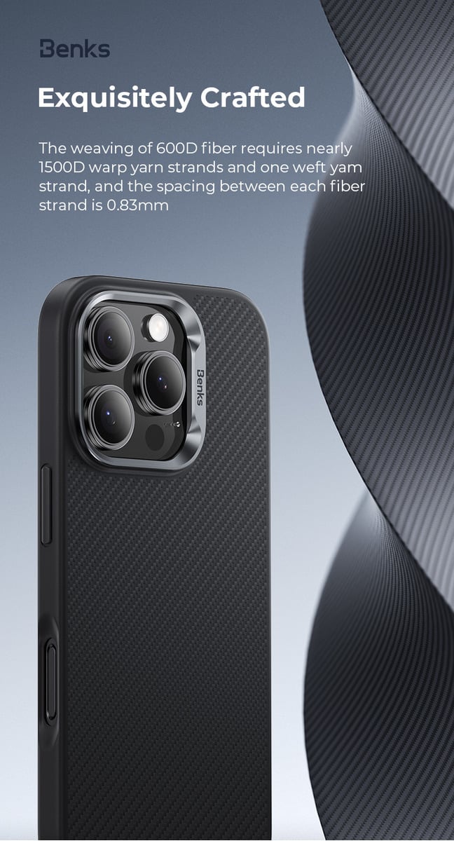 CASE IPHONE 16 PRO BENKS  ARMOR PRO KEVLAR (MAG) 6.3 - 3