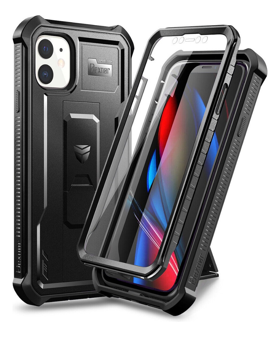 CASE PROTECTOR 360° IPHONE 11 NORMAL 6.1 DEXNOR NEGRO - 1