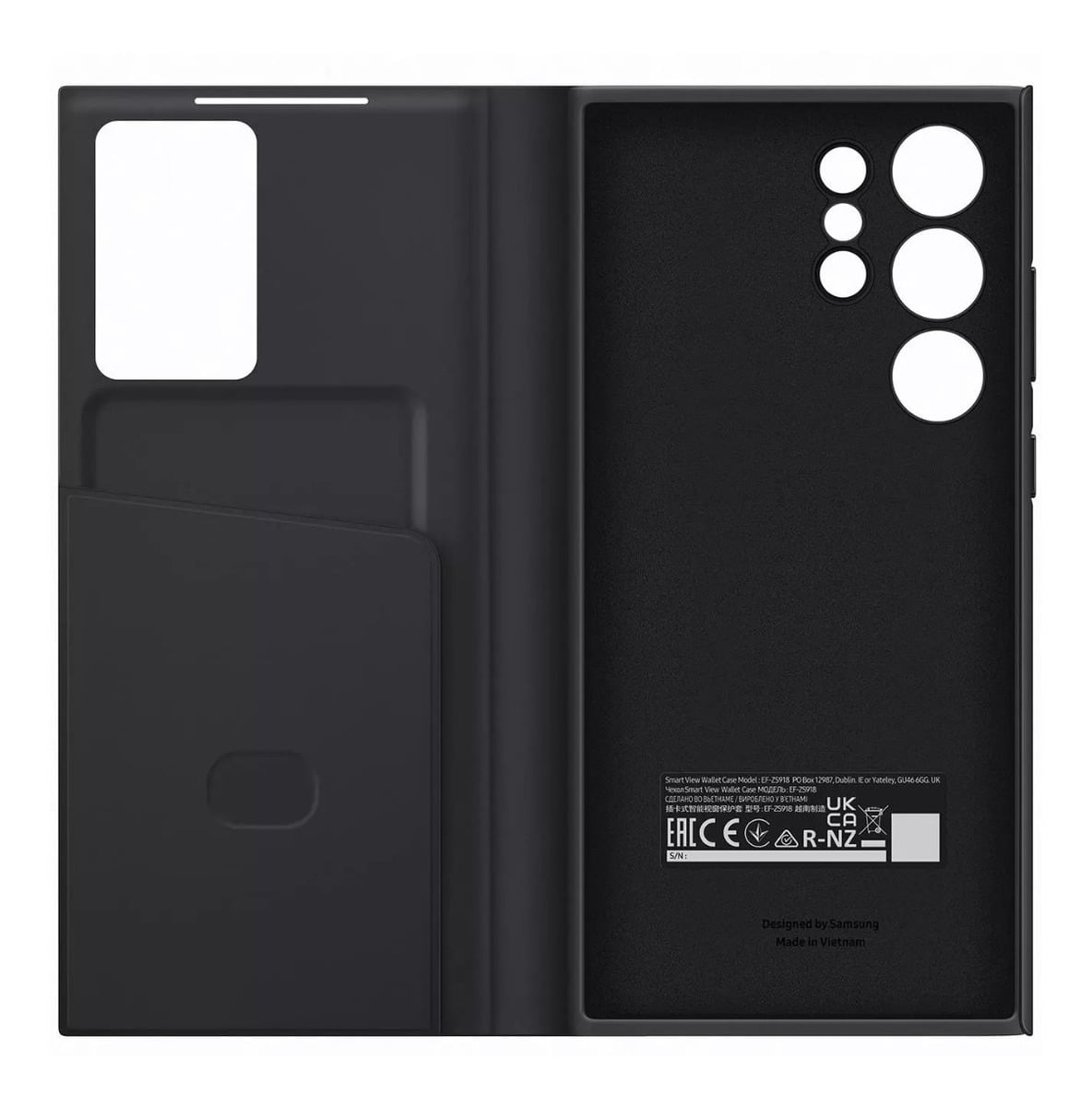 CASE SAMSUNG GALAXY S23 ULTRA S-VIEW WALLET ORIGINAL NEGRO - 6