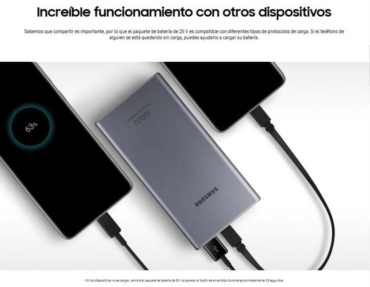 SAMSUNG BATERÍA EXTERNA 25W POWER BANK 10000 PARA S25 ULTRA - 3