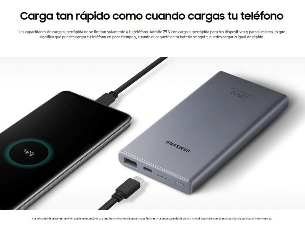 SAMSUNG BATERÍA EXTERNA 25W POWER BANK 10000 PARA S25 ULTRA - 4