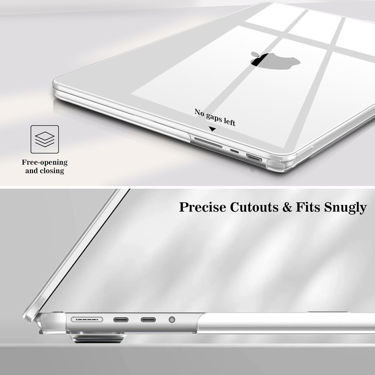 CASE FINTIE CLEAR PARA MACBOOK PRO 14 M4 A3185 A3401 A3112 - 2