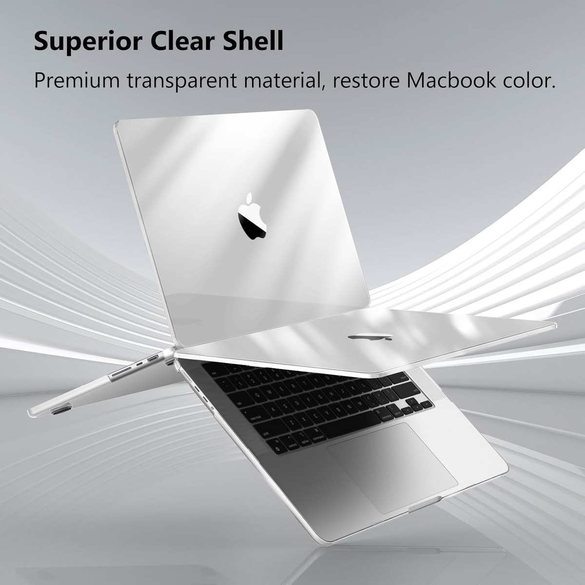 CASE FINTIE CLEAR PARA MACBOOK PRO 14 M4 A3185 A3401 A3112 - 3