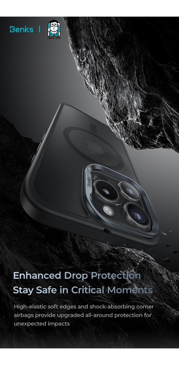 CASE MAGNÉTICO BENKS MIST (MAG) PARA IPHONE 16 PRO 6.3 - 2
