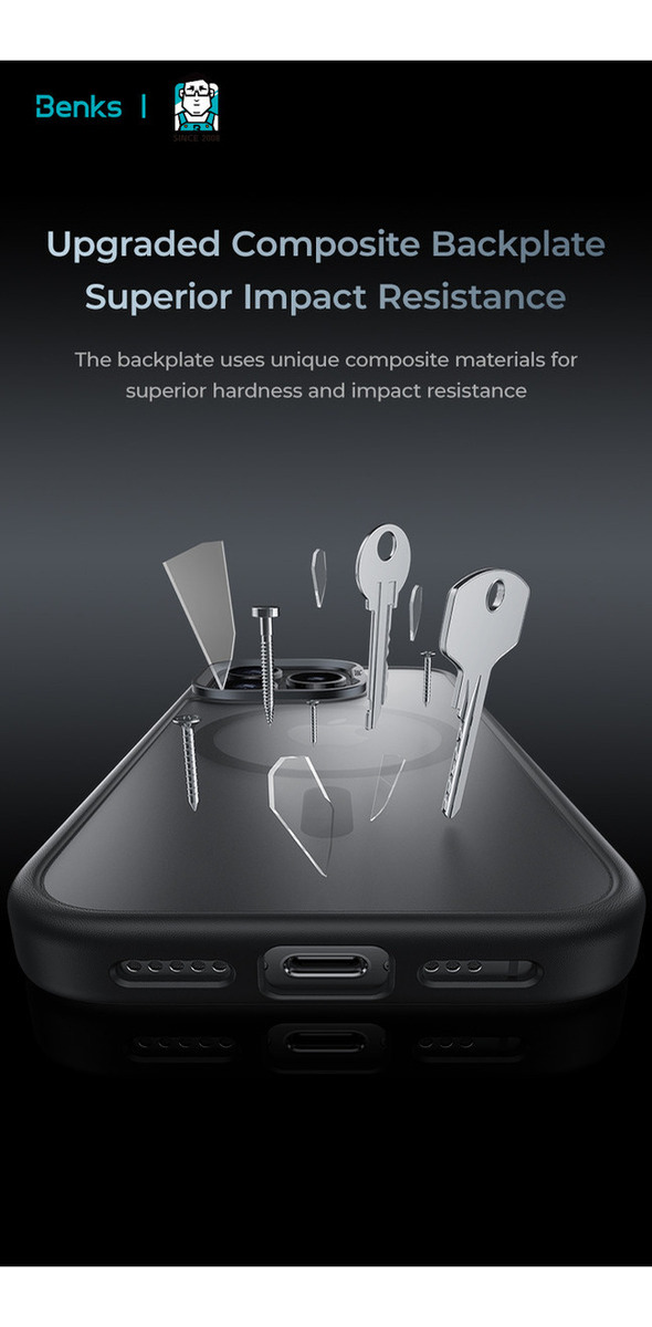 CASE MAGNÉTICO BENKS MIST (MAG) PARA IPHONE 16 PRO 6.3 - 3