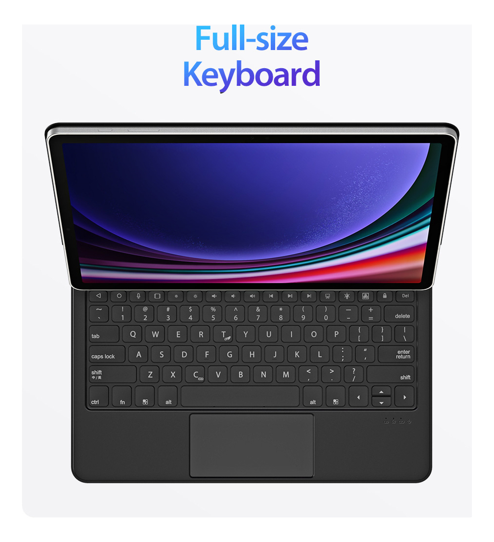 TECLADO MAGNÉTICO CON TOUCH PARA GALAXY TAB S8 PLUS X800 - 3