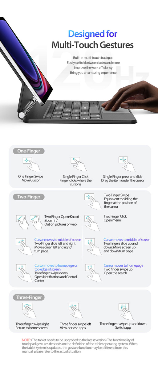 TECLADO MAGNÉTICO CON TOUCH PARA GALAXY TAB S8 PLUS X800 - 4