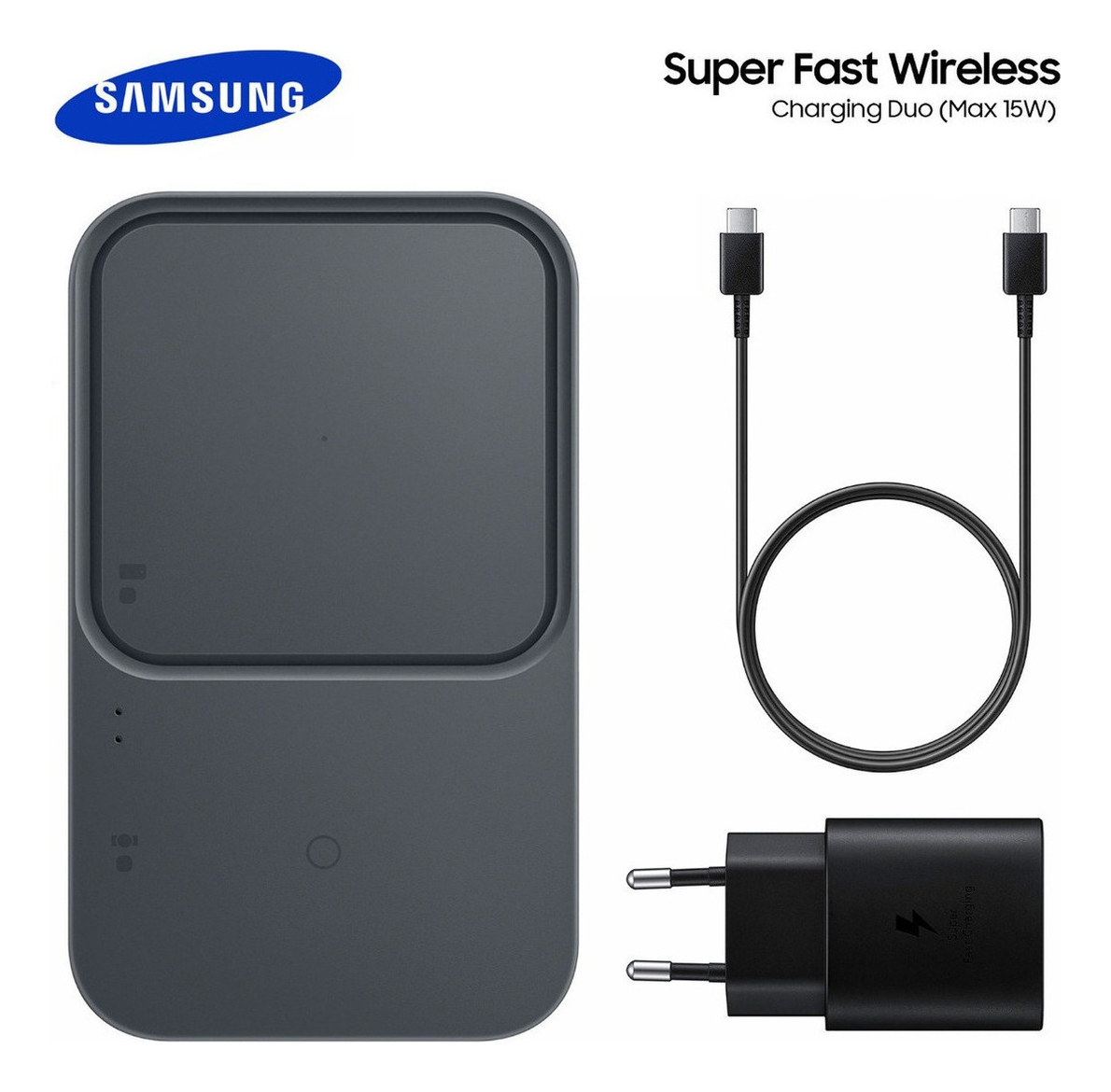 CARGADOR INALÁMBRICO SAMSUNG DUO 15W PARA GALAXY S25 EDGE - 2