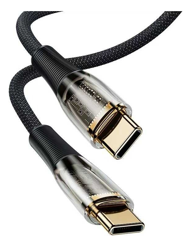 CABLE BENKS NYLON USB-C 100W 5A PARA GALAXY S25 EDGE 2M - 1