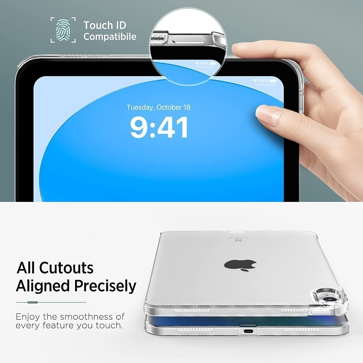 MOKO SHELL CASE PARA IPAD A16 CHIP 11MA GEN (2025) CLEAR - 6