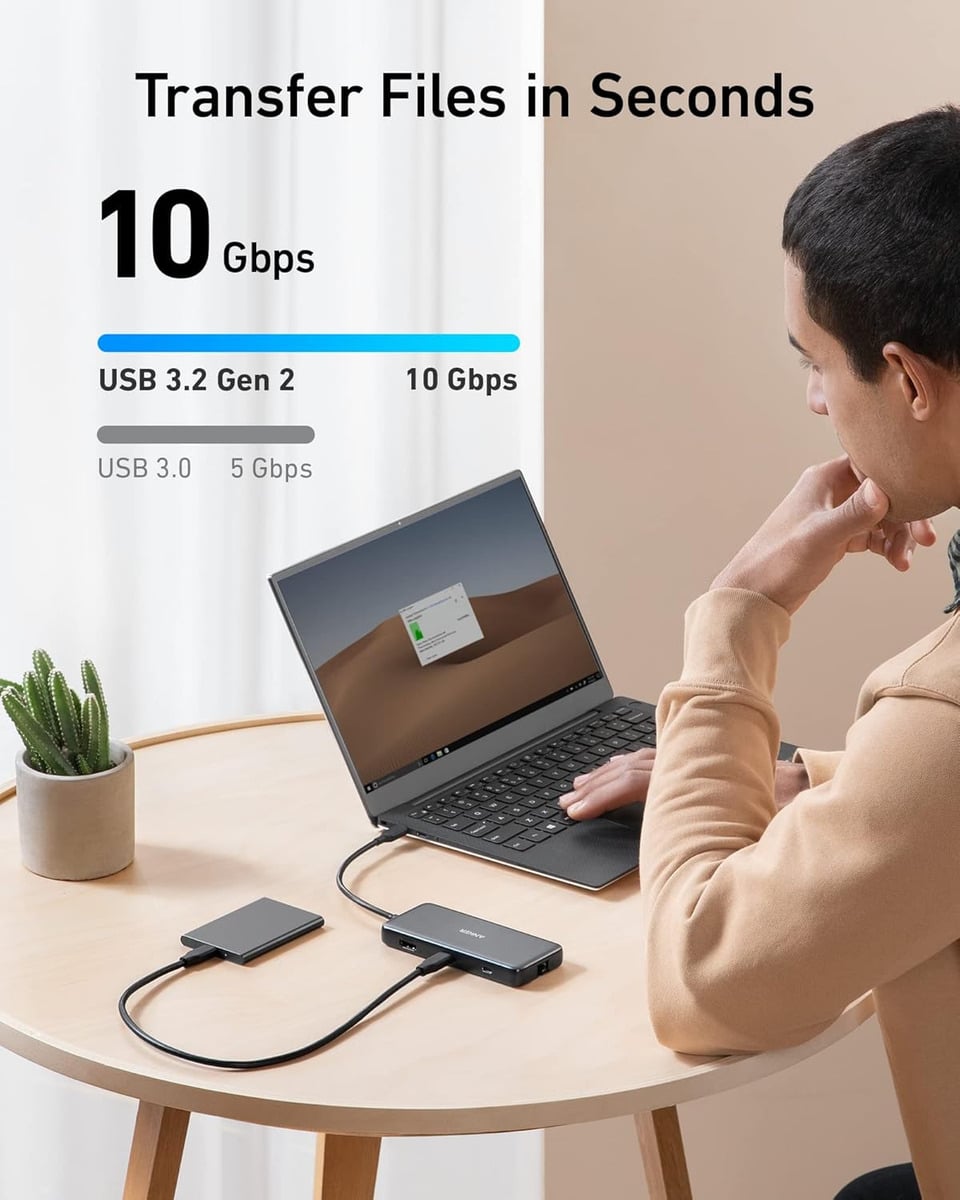 ADAPTADOR HUB ANKER 8EN2 USB C PARA IPAD PRO 11 | 12.9 | 13 - 4