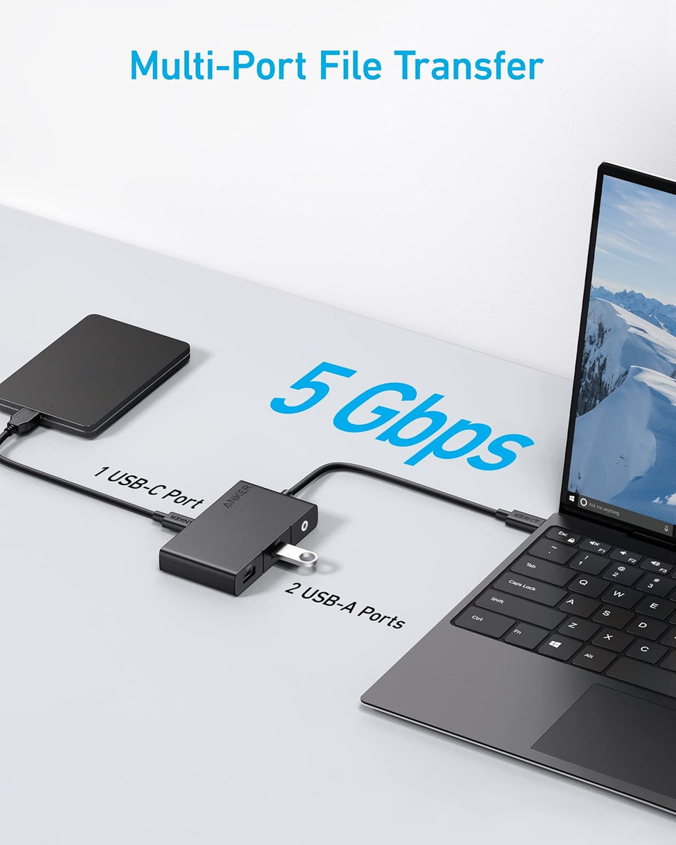 ADAPTADOR HUB ANKER 5EN1 USB C 4K PARA MACBOOK AIR 15 | 13.6 - 3