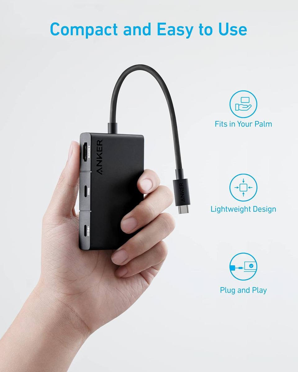 ADAPTADOR HUB ANKER 5EN1 USB C 4K PARA MACBOOK AIR 15 | 13.6 - 4