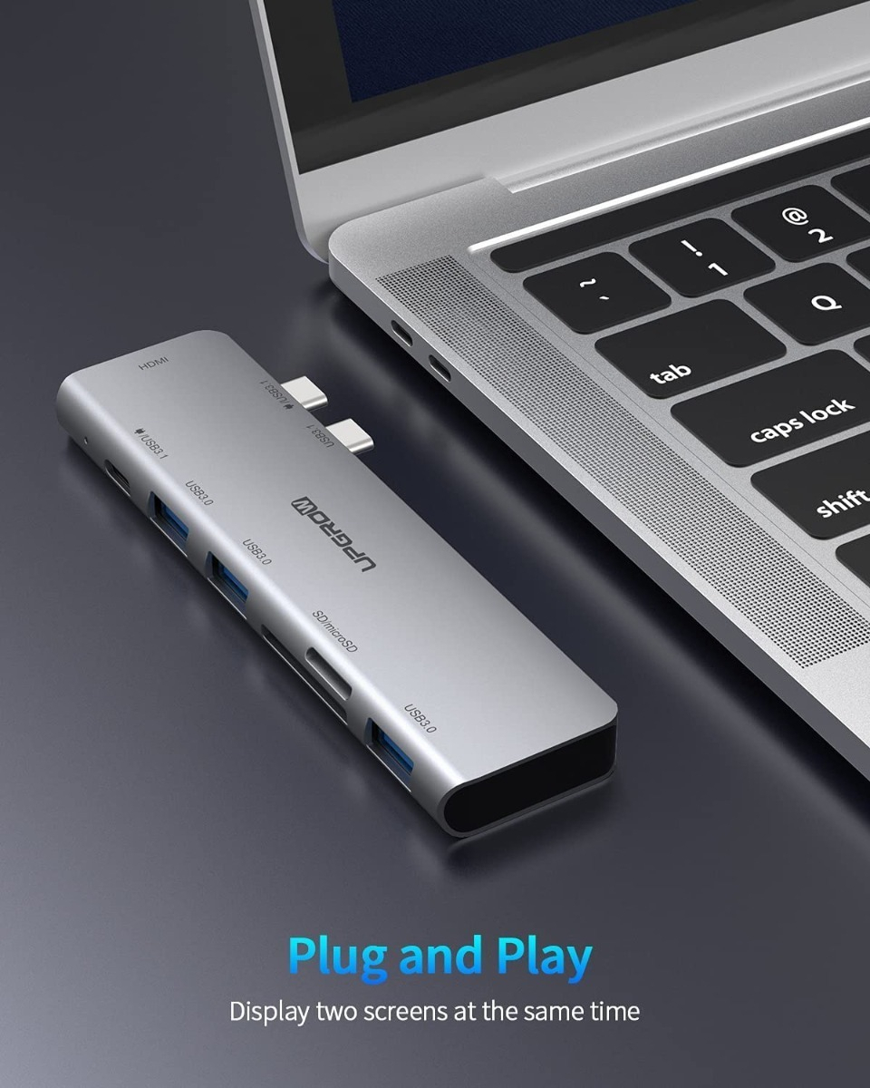 ADAPTADOR HUB UPGROW USB C PARA MACBOOK AIR 13.6 M4 A3240 - 6