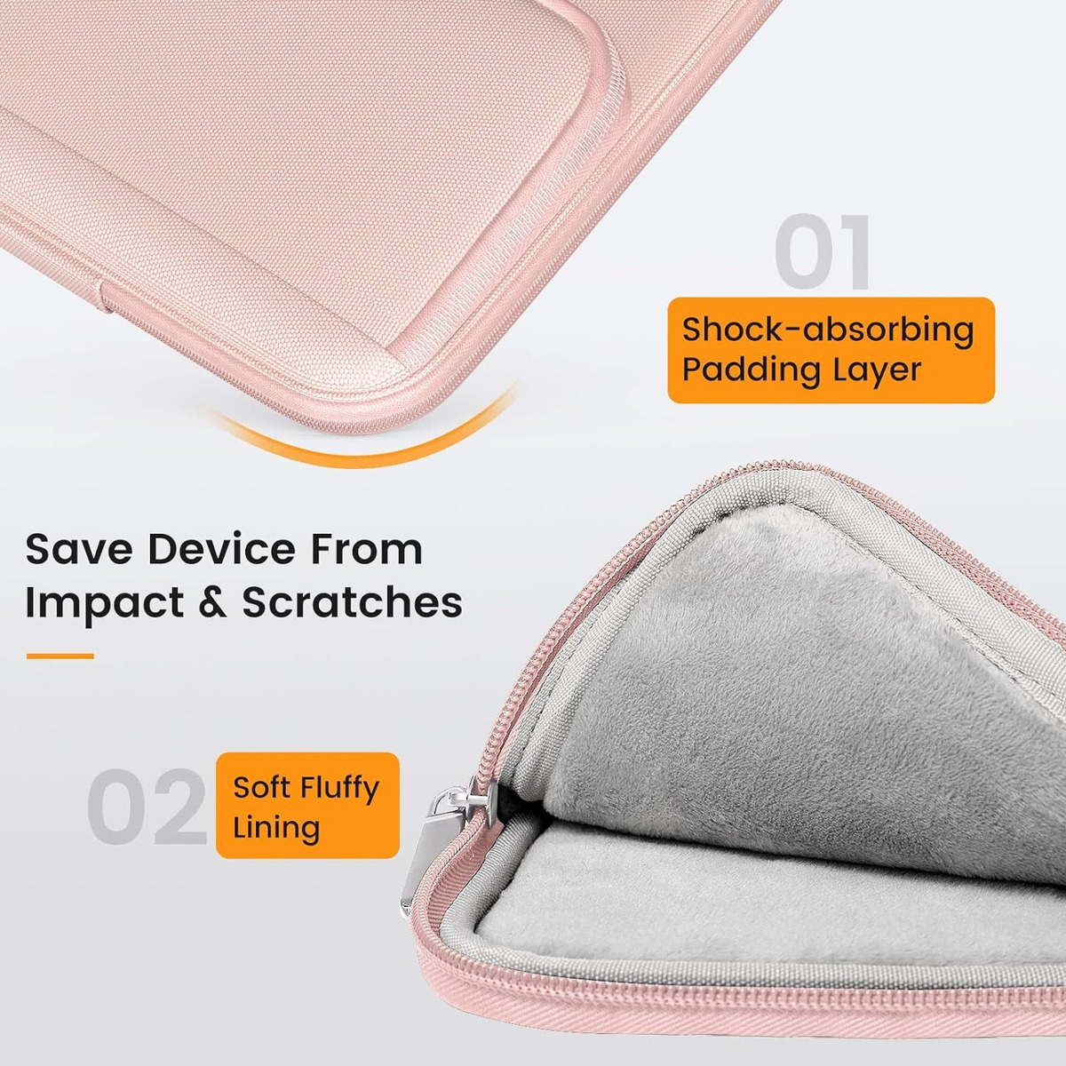 FUNDA MOKO BAG PARA GALAXY TAB S10 FE PLUS X620 X626 ROSE - 5