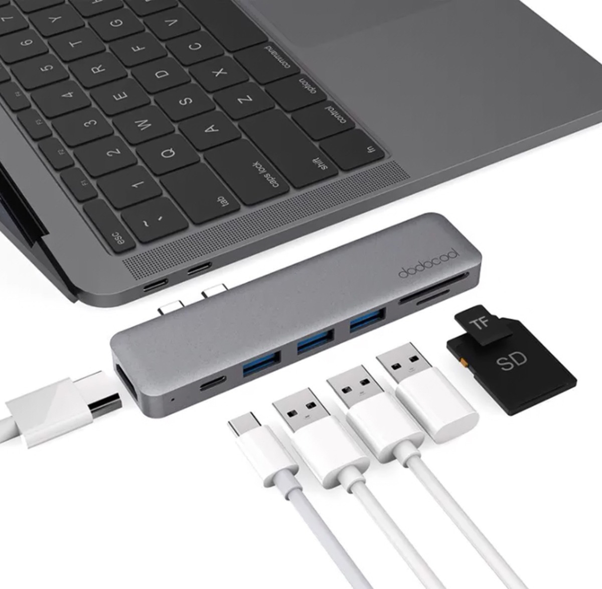 ADAPTADOR HUB DODOCOOL USB C PARA MACBOOK AIR 13.6 M4 A3240 - 1
