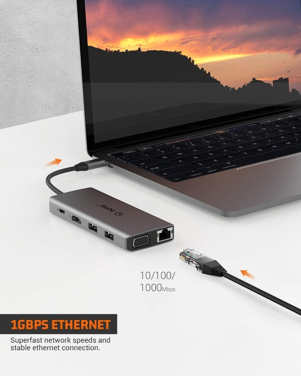 ADAPTADOR HUB TOTU 11N1 USB C PARA MACBOOK AIR 13.6 M4 A3240 - 3