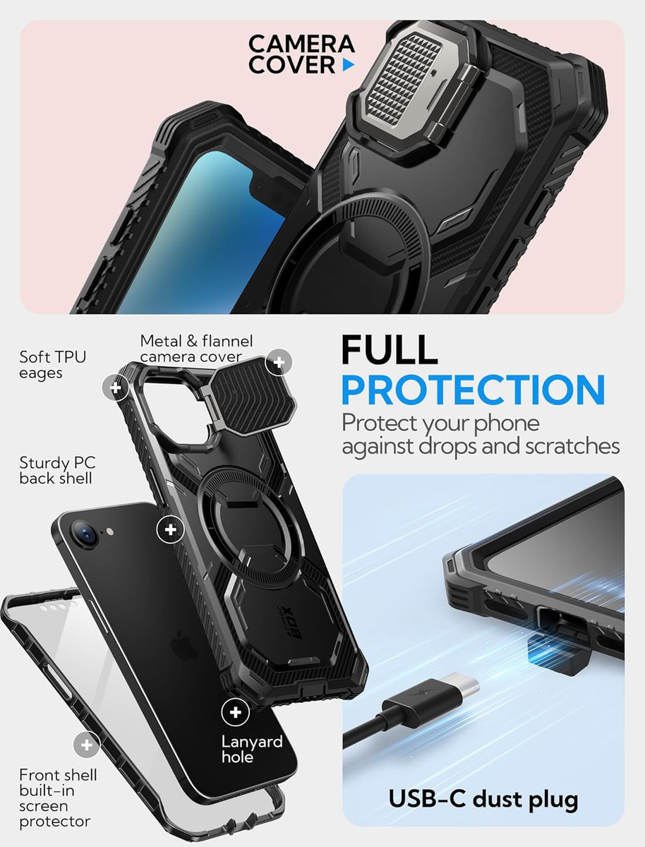 CASE I-BLASON (MAG) PARA IPHONE 14 NORMAL 6.1 PROTECTOR 360° - 3