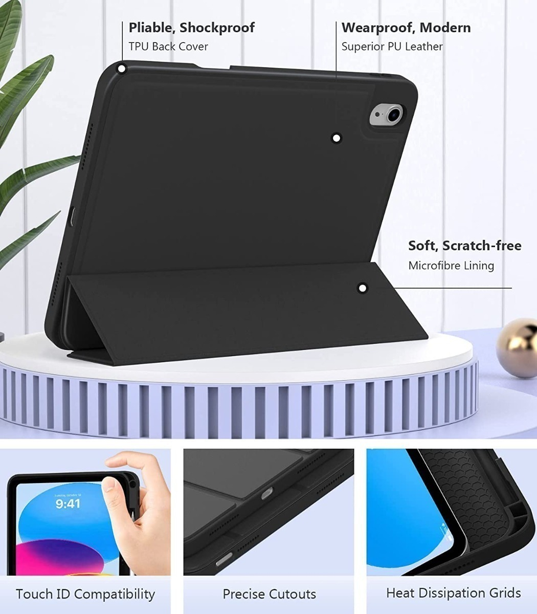MOKO CASE PARA IPAD A16 CHIP 11MA GEN (2025) C/ HOLDER BLACK - 3