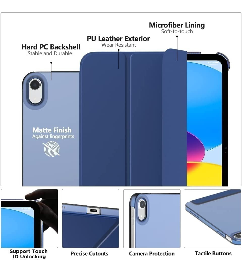 SMART CASE MOKO PARA IPAD A16 CHIP 11MA GEN (2025) NAVY - 3