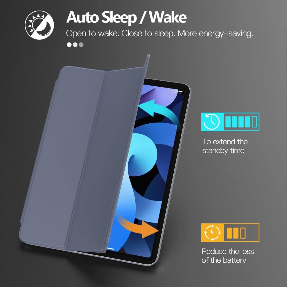 SMART FOLIO PARA IPAD AIR 11 M3 CHIP (2025) LAVANDA - 4