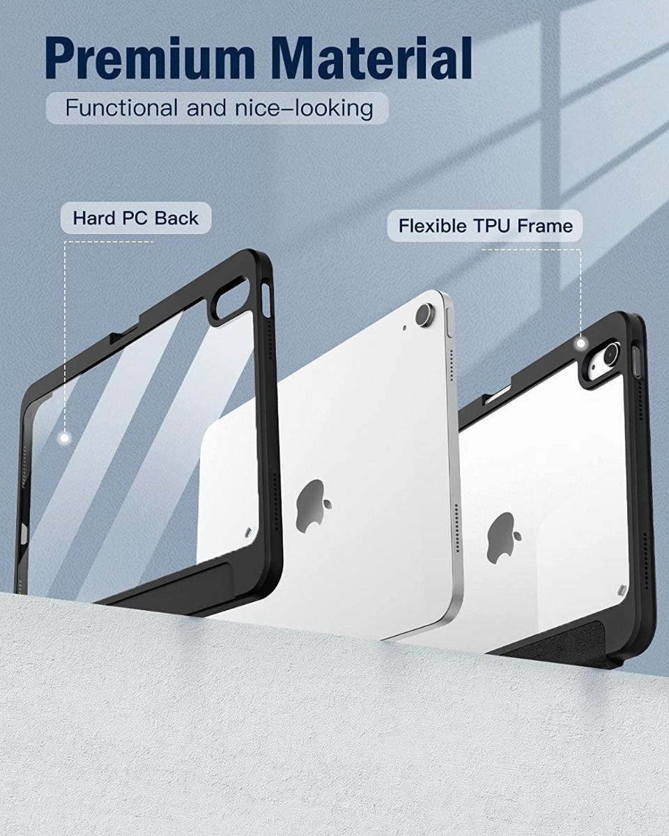MOKO CASE PARA IPAD A16 CHIP 11MA GEN (2025) CLEAR BLACK - 6