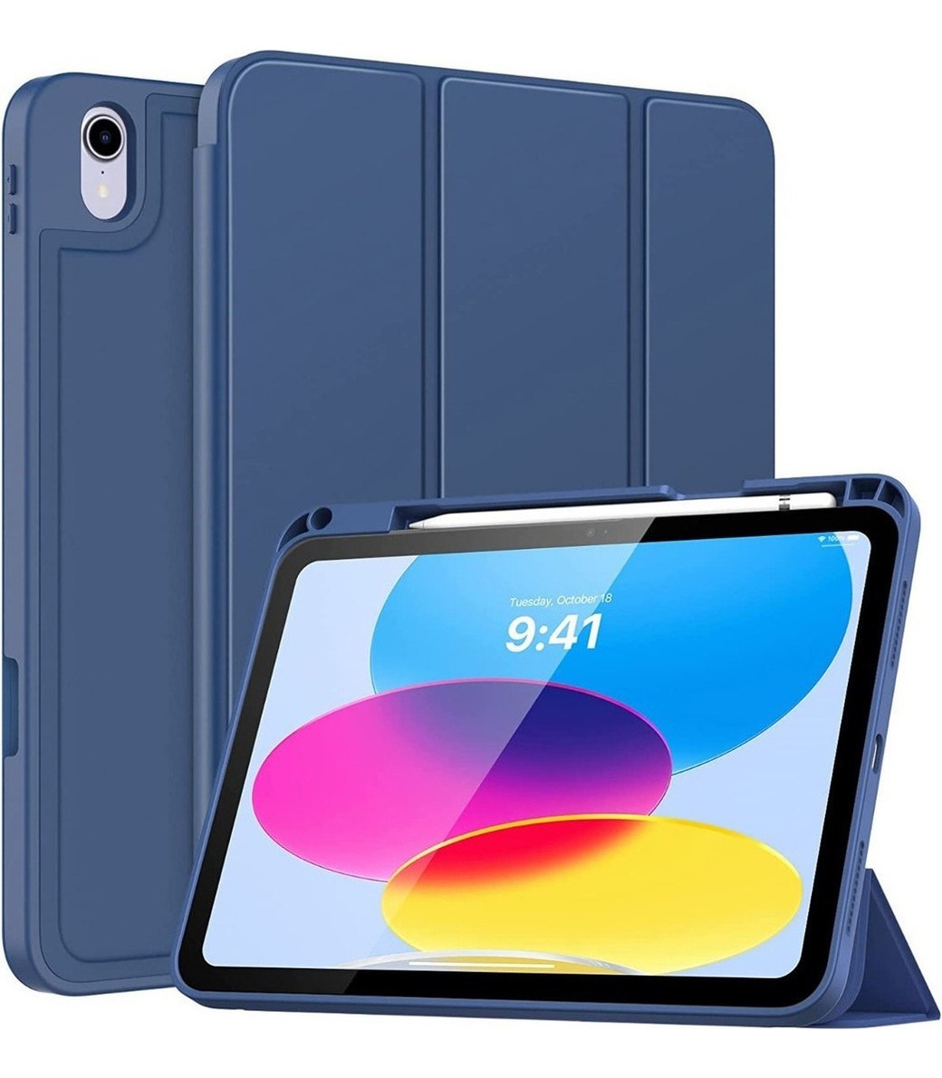 MOKO CASE PARA IPAD A16 CHIP 11MA GEN (2025) C/ HOLDER NAVY - 1