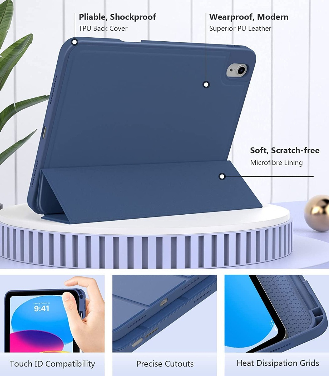 MOKO CASE PARA IPAD A16 CHIP 11MA GEN (2025) C/ HOLDER NAVY - 2