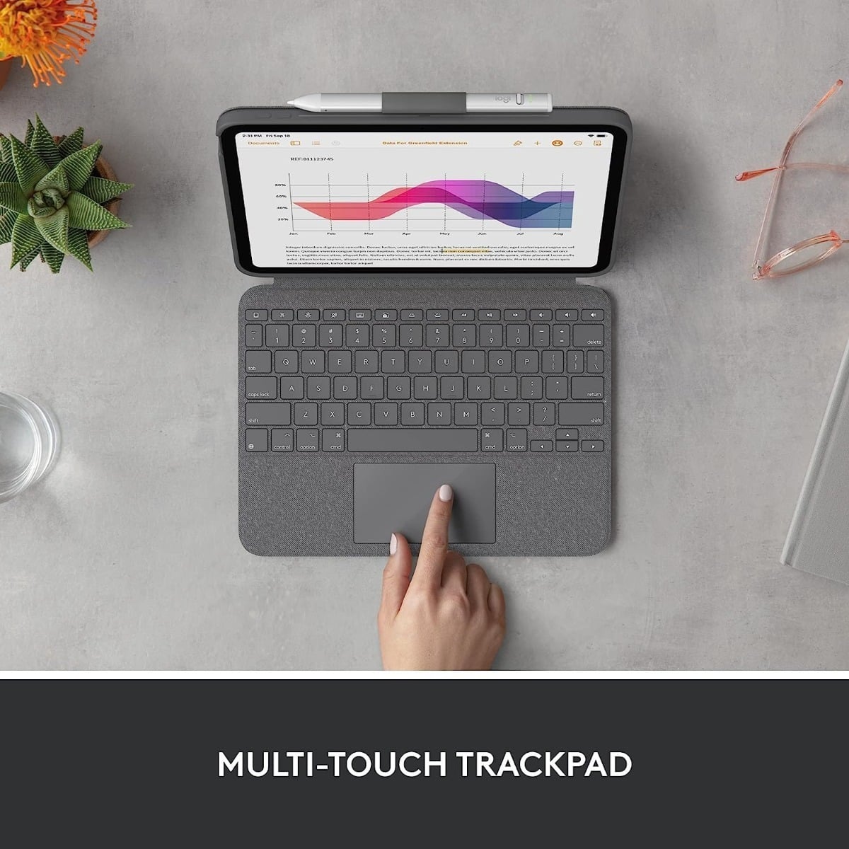 TECLADO LOGITECH COMBO TOUCH IPAD A16 CHIP 11MA GEN (2025) - 4