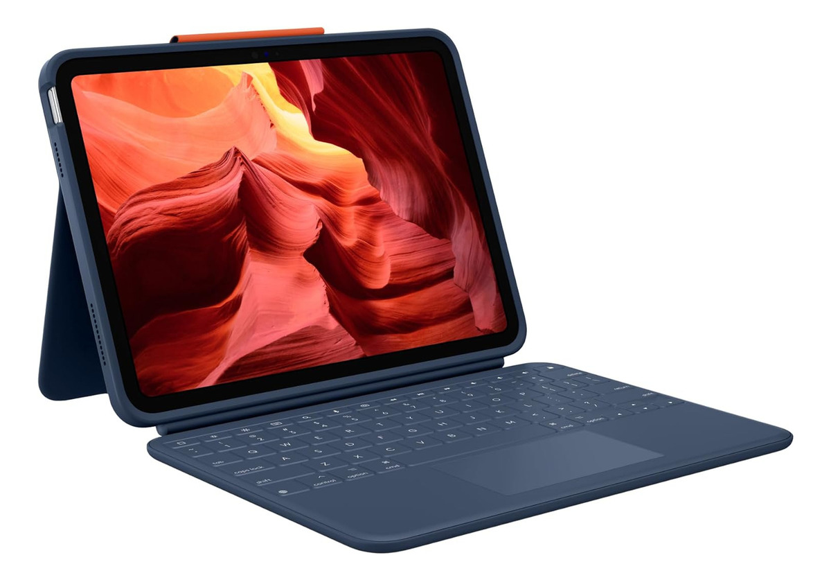 TECLADO LOGITECH RUGGED COMBO 4 TOUCH IPAD A16 CHIP 11MA GEN - 1