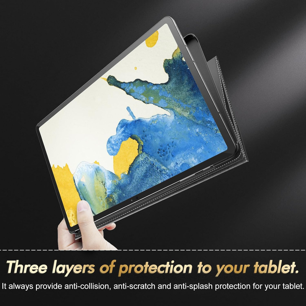 MOKO PORTFOLIO CASE PARA GALAXY TAB S9 FE PLUS X610 CHARCOAL - 4