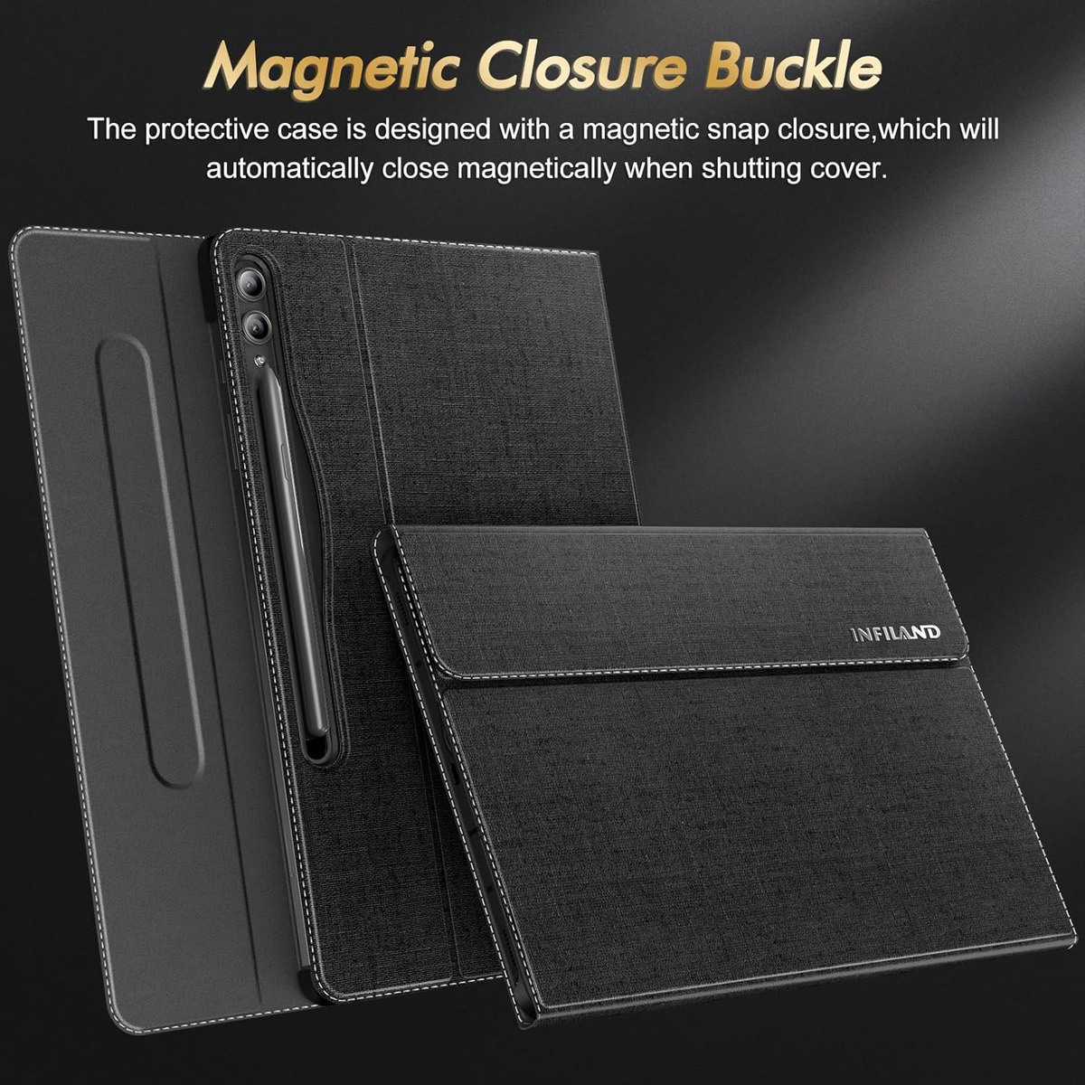 MOKO PORTFOLIO CASE PARA GALAXY TAB S9 FE PLUS X610 CHARCOAL - 6