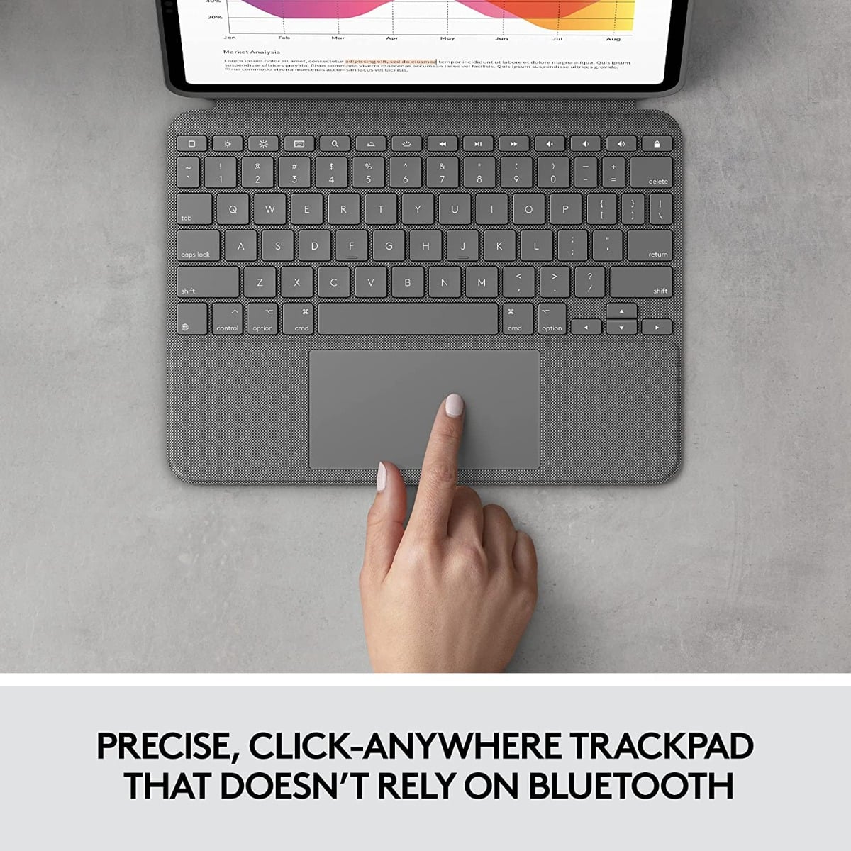 TECLADO LOGITECH COMBO TOUCH IPAD AIR 11 M3 CHIP (2025) - 3