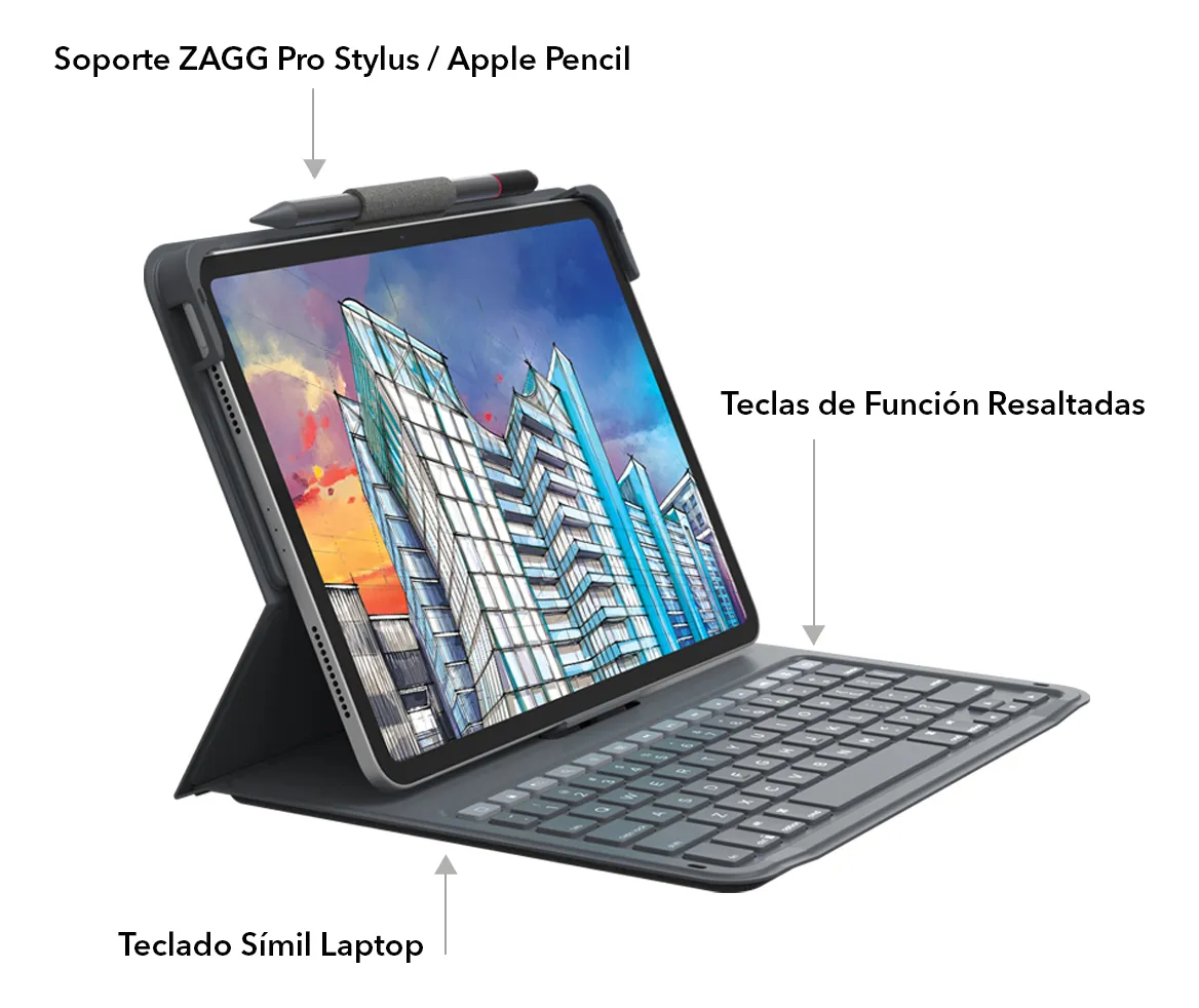 CASE TECLADO ZAGG PARA IPAD 10MA GEN A2696 A2757 (OPEN) - 3