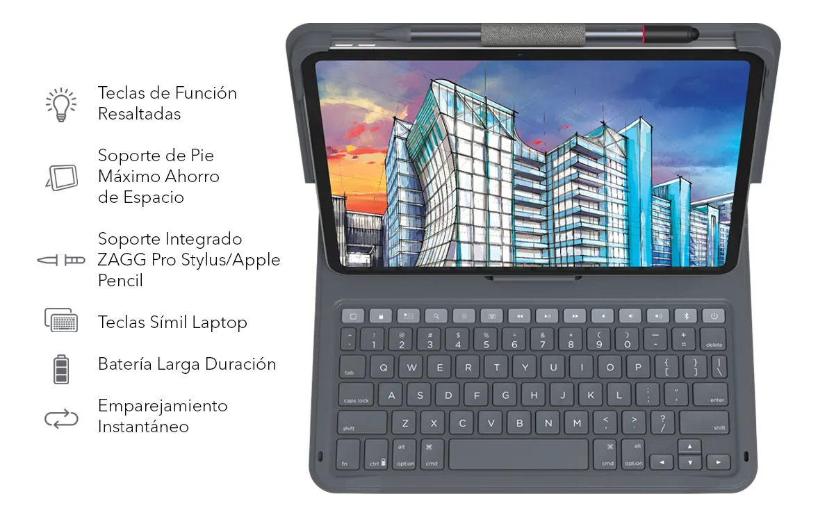 CASE TECLADO ZAGG PARA IPAD 10MA GEN A2696 A2757 (OPEN) - 4