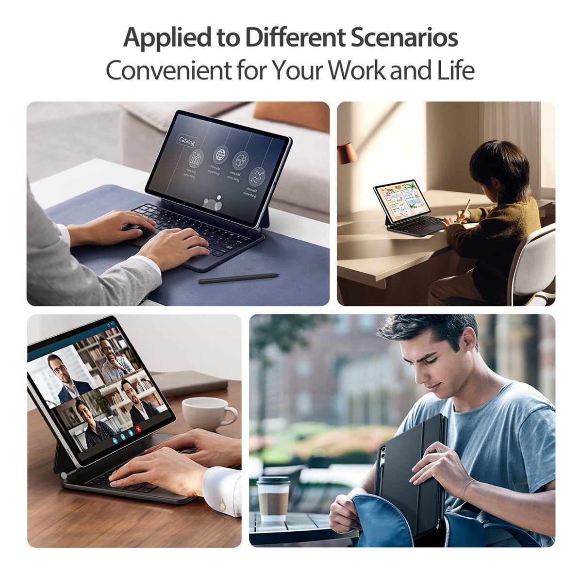 CASE CON TECLADO MAGNÉTICO PARA GALAXY TAB S9 FE 10.9 X510 - 3