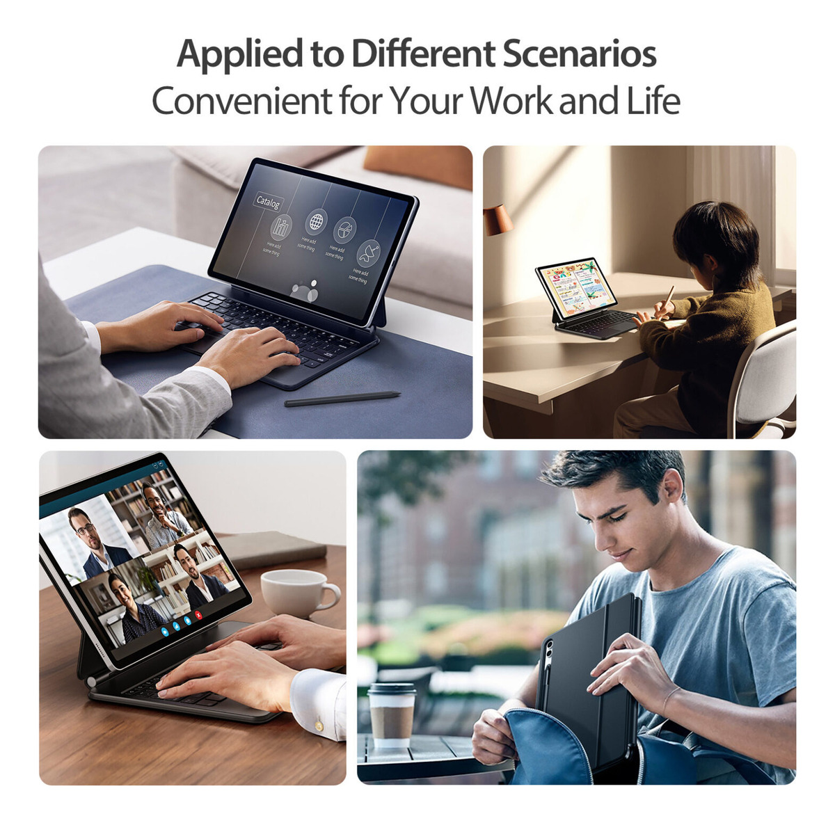 CASE CON TECLADO MAGNÉTICO PARA GALAXY TAB S9 11 X710 X716 - 4