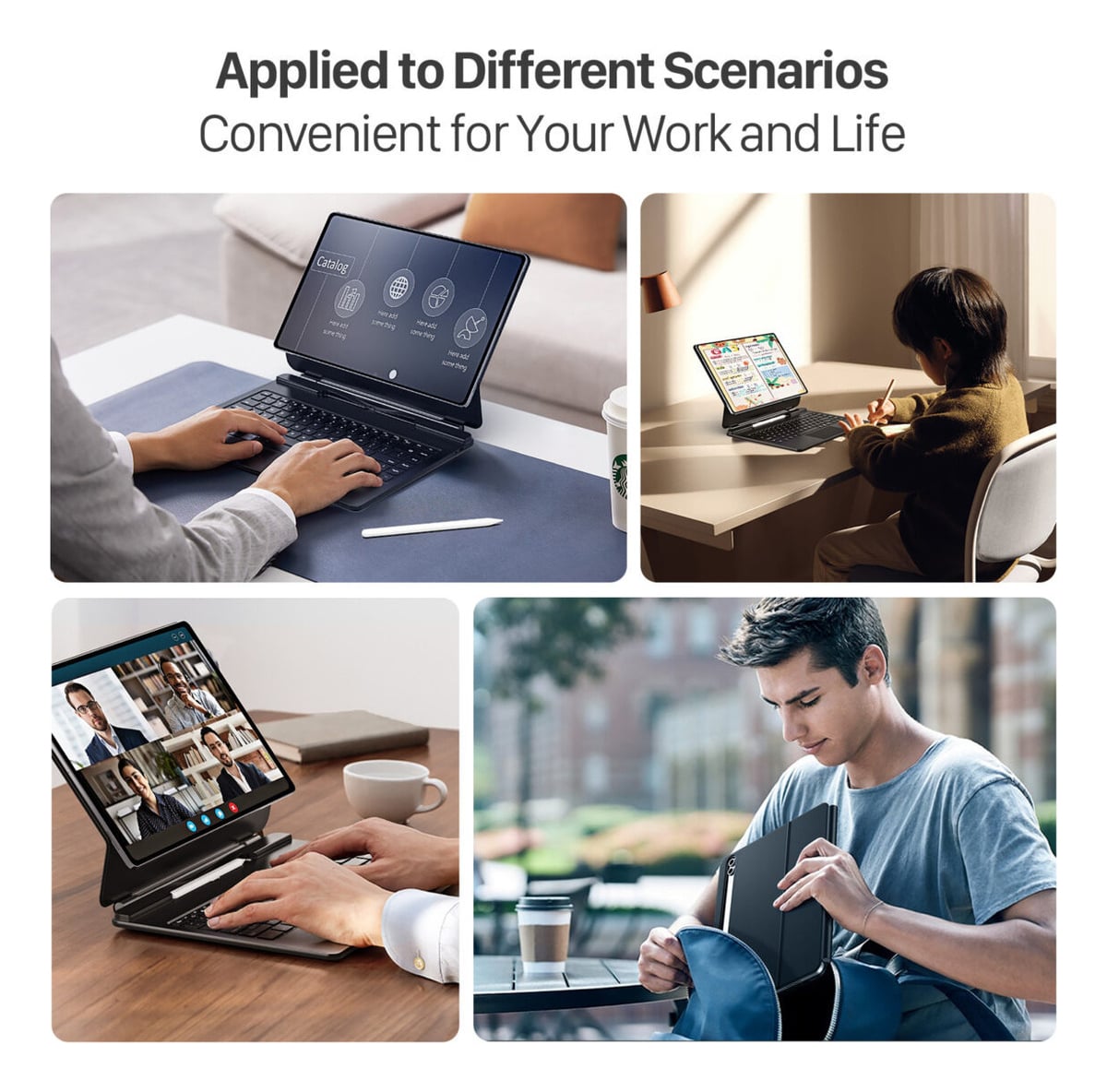 CASE CON TECLADO MAGNÉTICO PARA GALAXY TAB S10 ULTRA X920 - 3