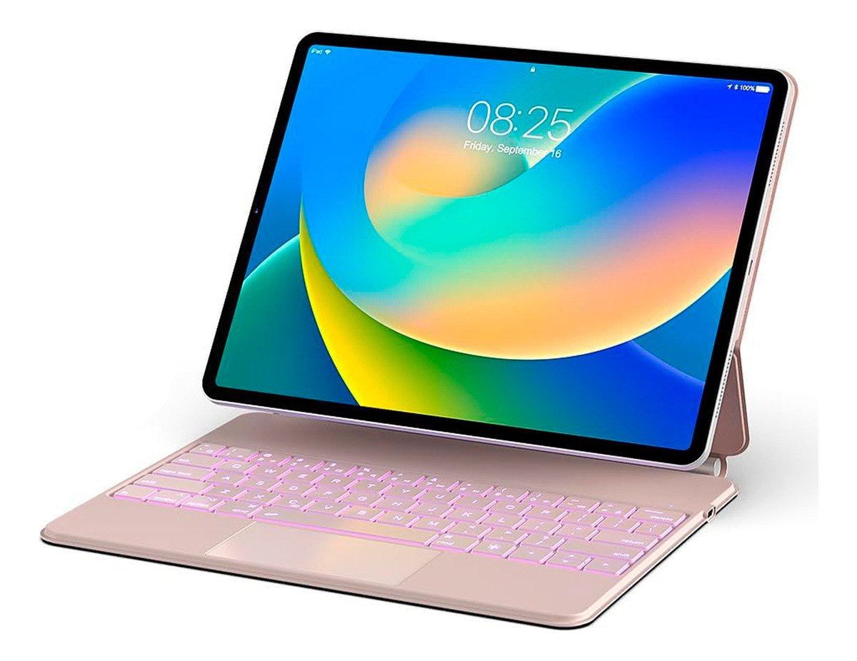 TECLADO MAGNÉTICO PARA IPAD AIR 4 A2316 A2072 ROSE - 6