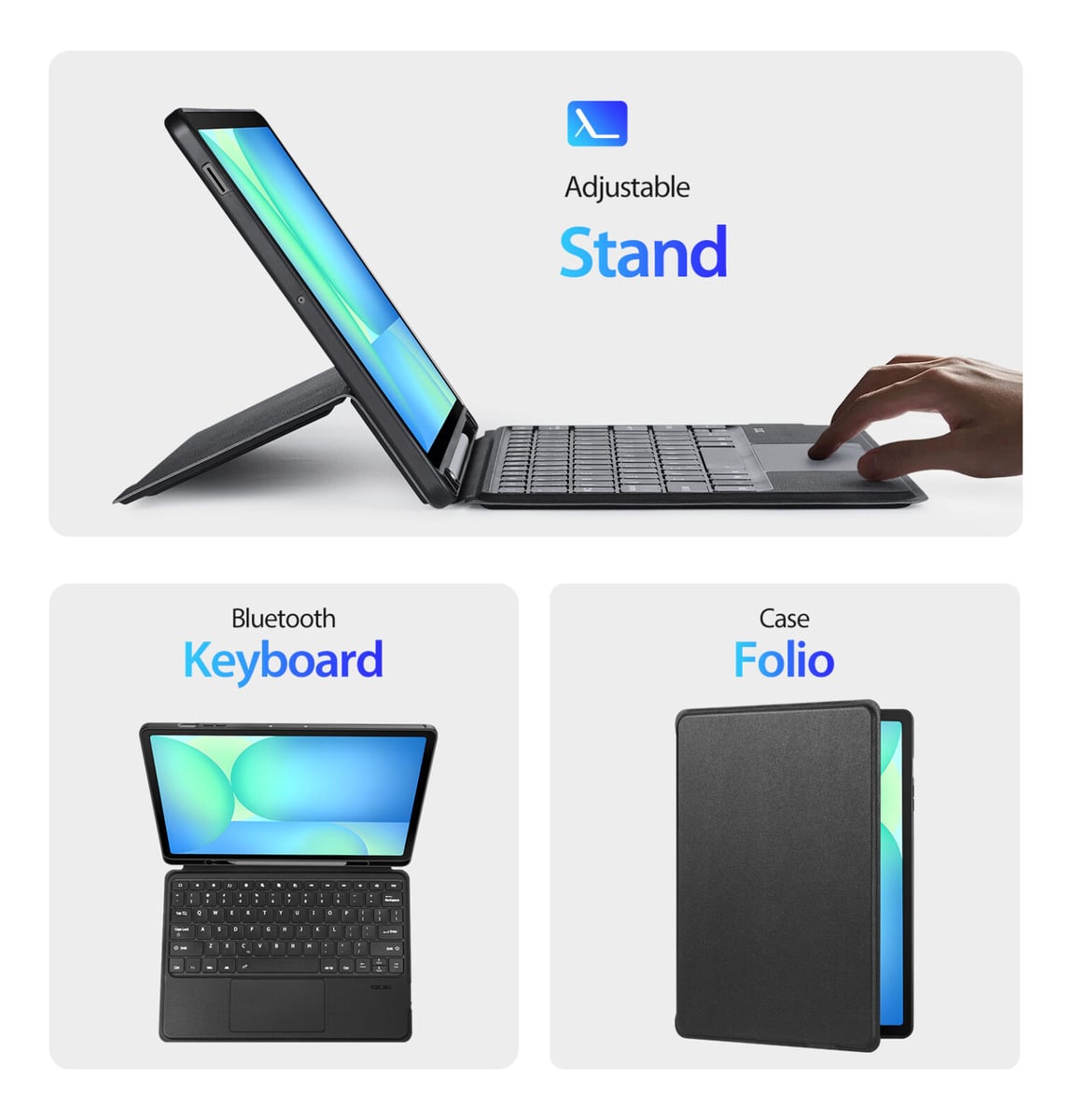CASE CON TECLADO TOUCH PARA GALAXY TAB S10 FE PLUS 13.1 X620 - 4